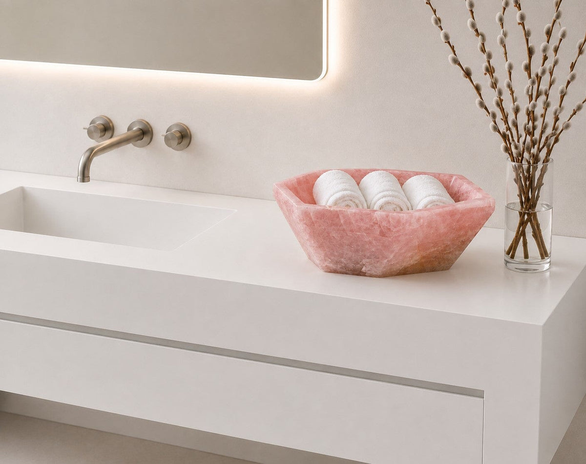 Rose Quartz Accent Bowl