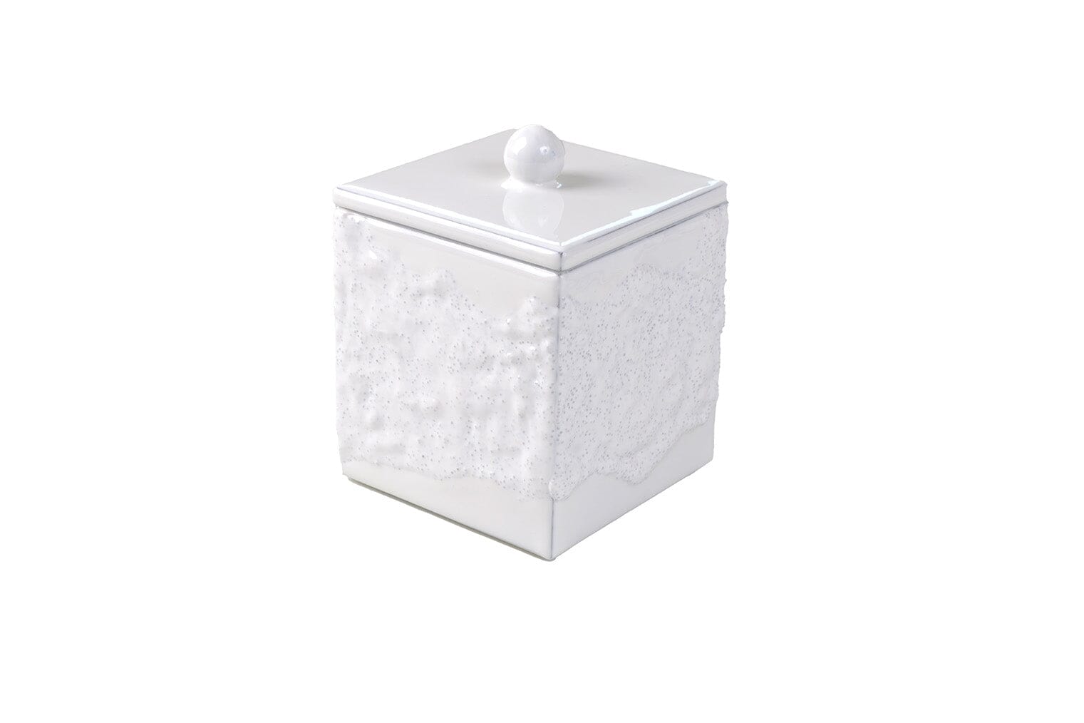 Container with lid with textured industrial chic finish.