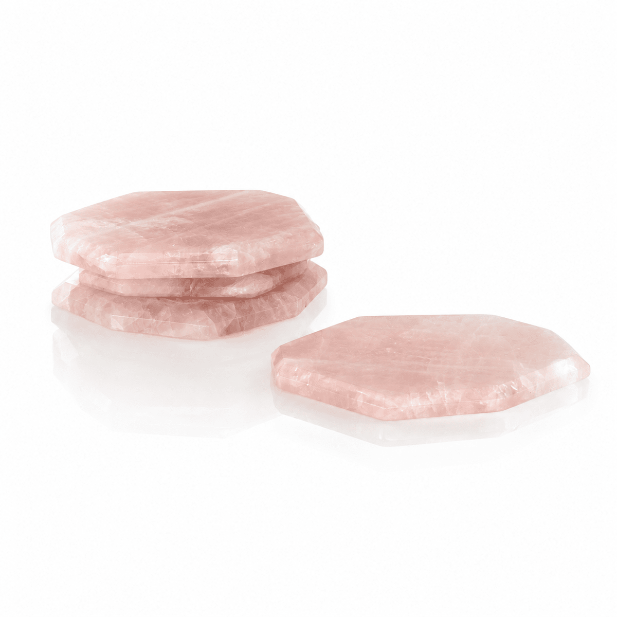 set of four gemstone coasters