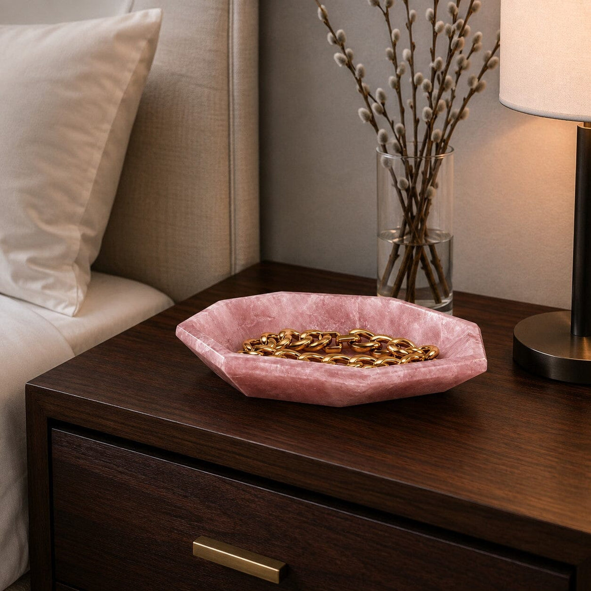 Rose Quartz Dressing Table Bowl