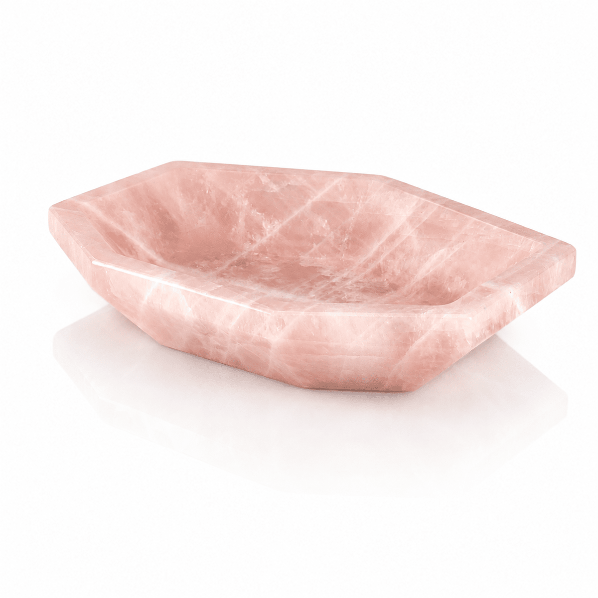 Rose Quartz Gemstone decorative bowl