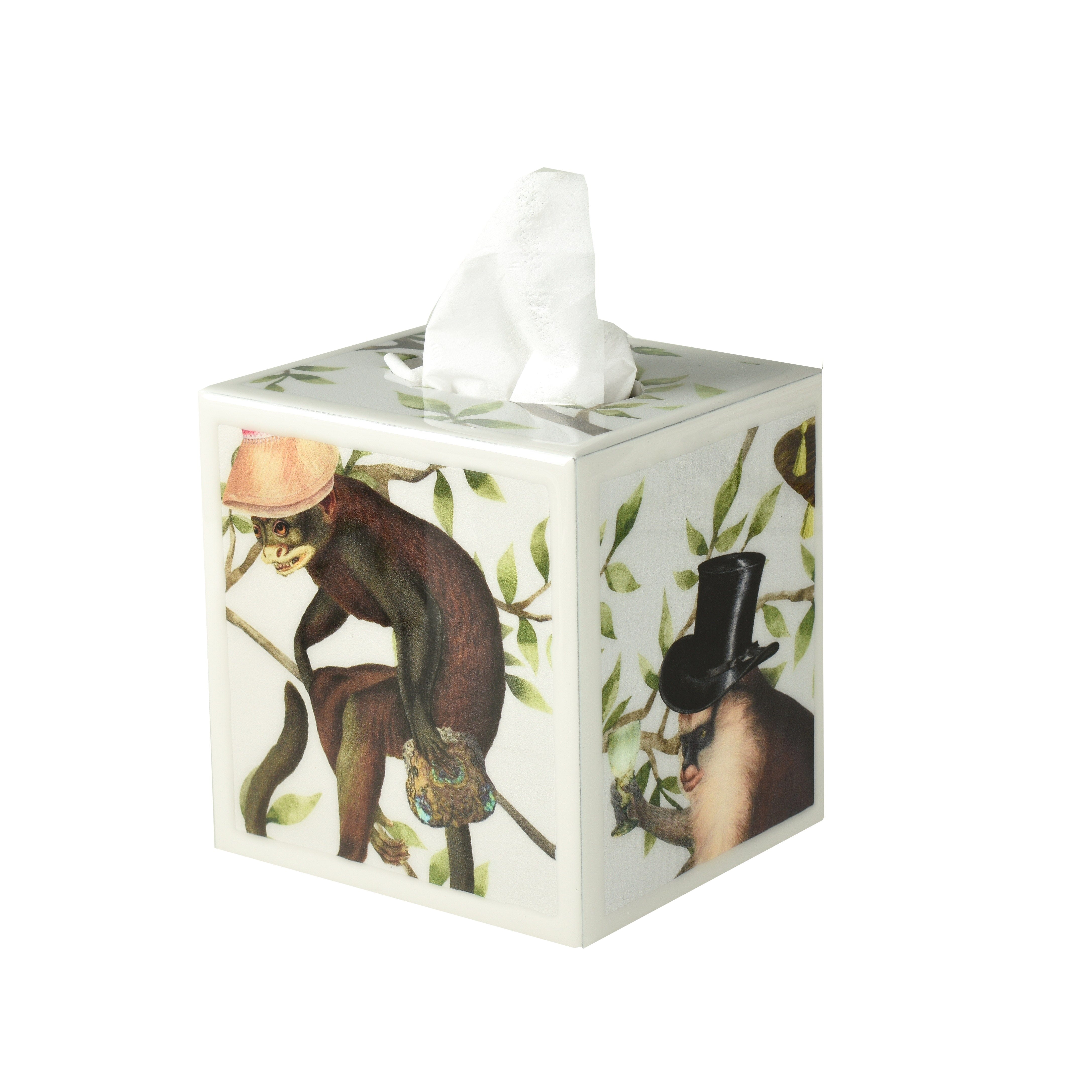 tissue boutique with monkey  pattern
