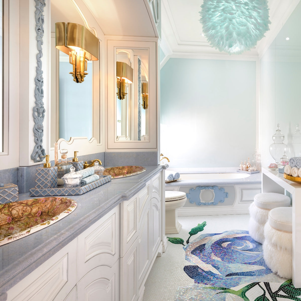 Lorri Morris bathroom styling with Mike+Ally bathroom accessories