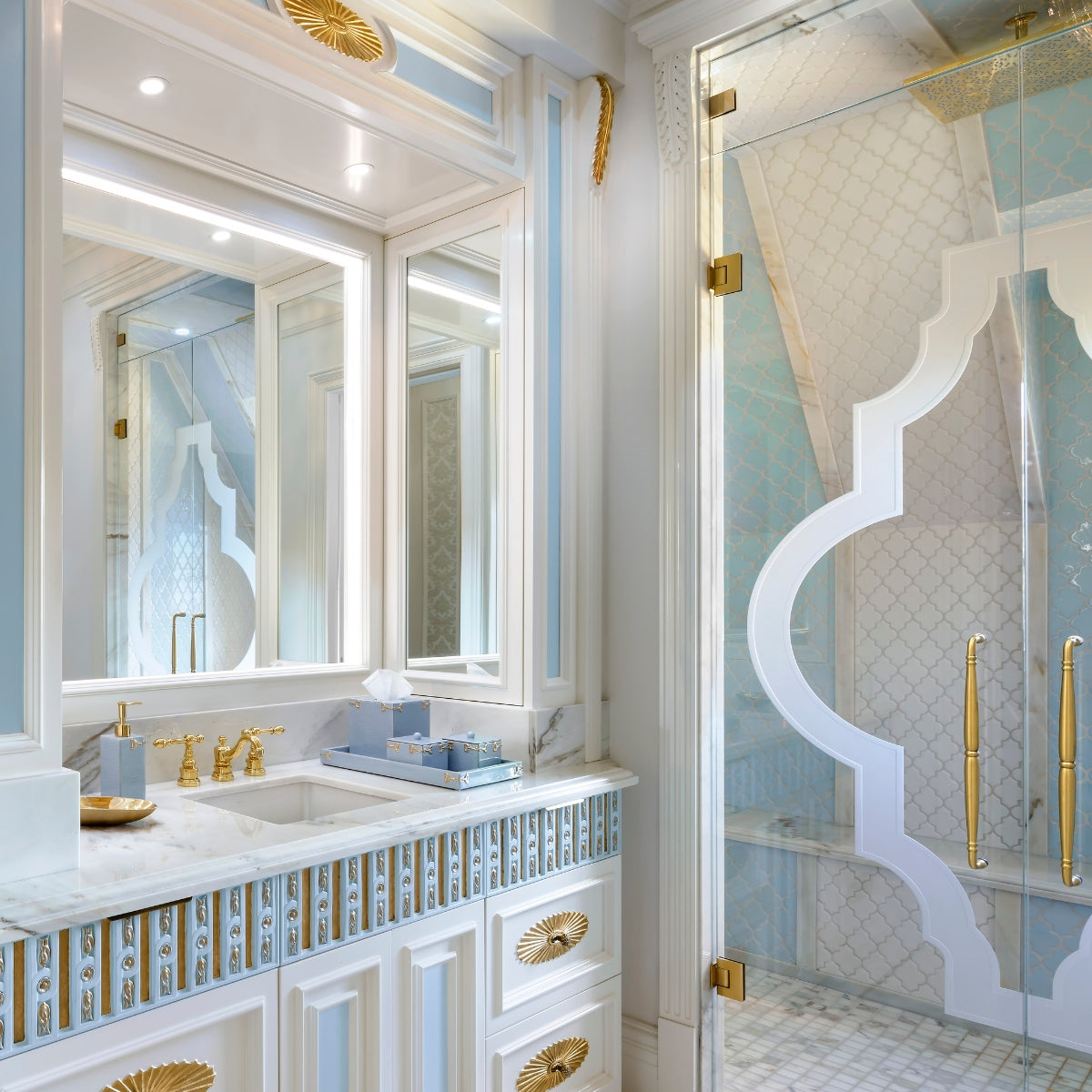 Lorri Morris bathroom styling with Mike+Ally bathroom accessories