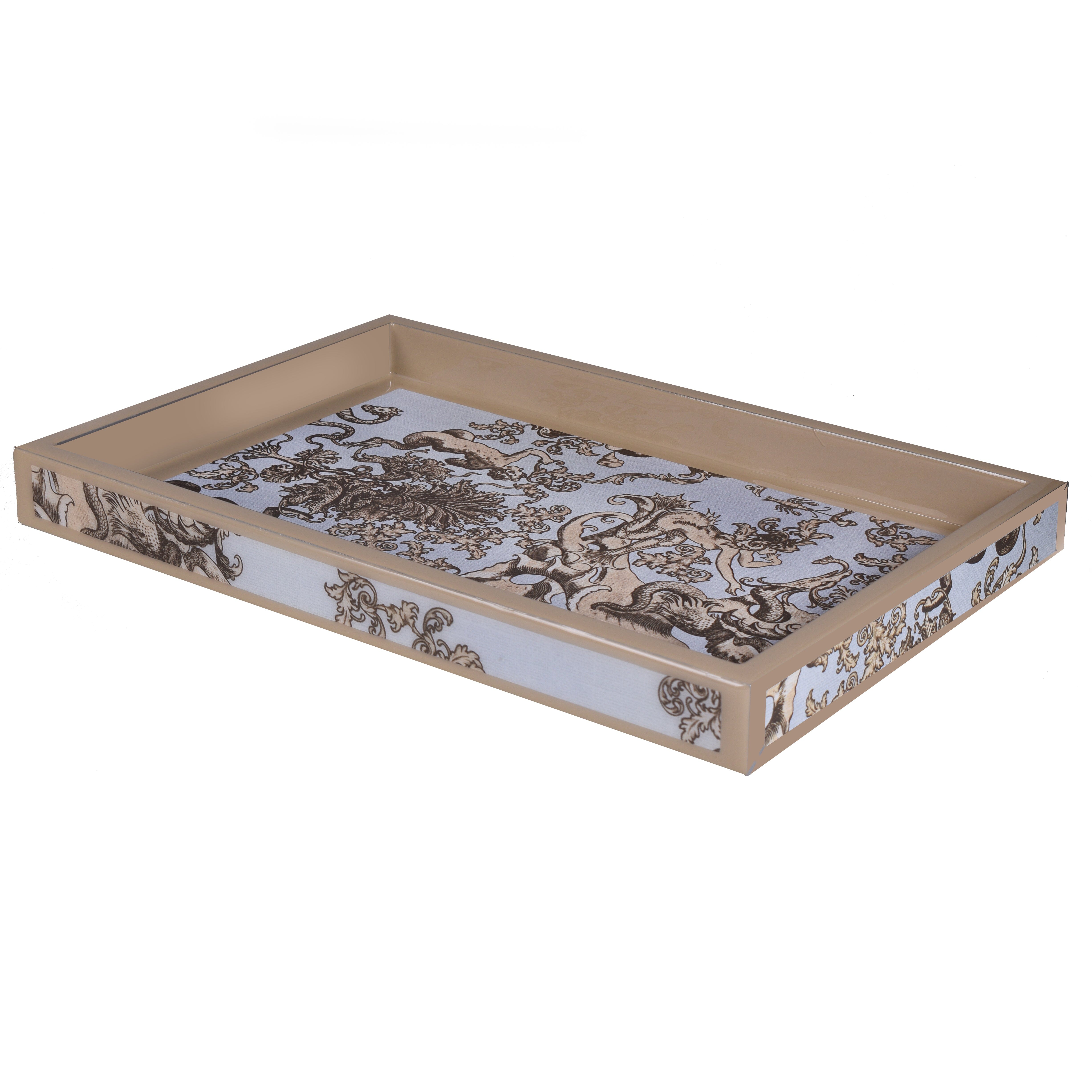 Sealife creature pattern on large tray
