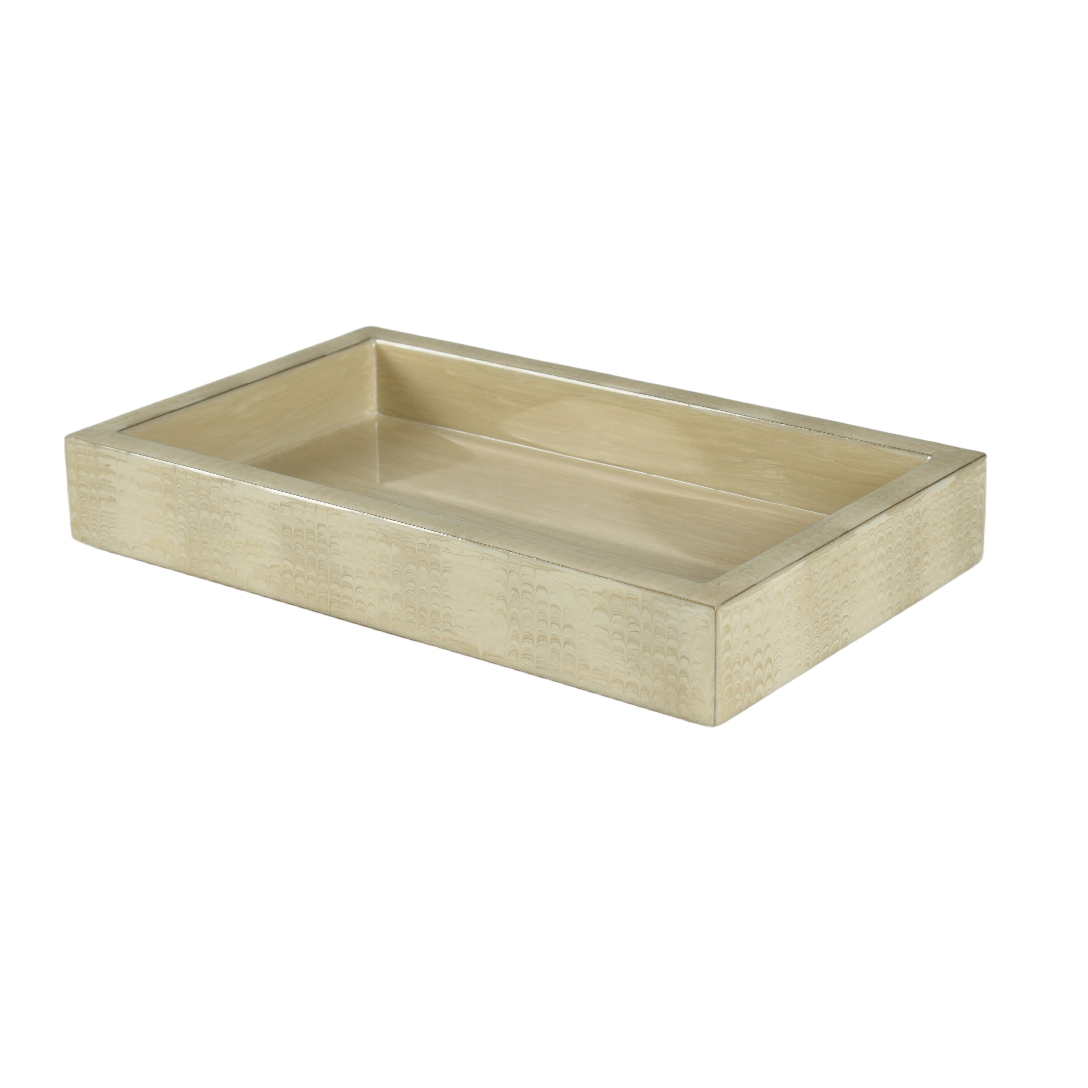 twill pattern on vanity tray
