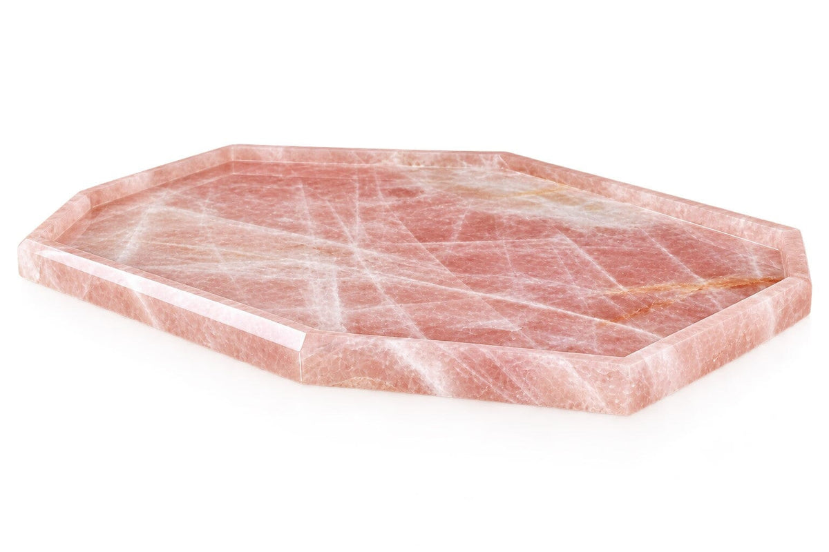 Rose Quartz Gemstone Vanity Tray