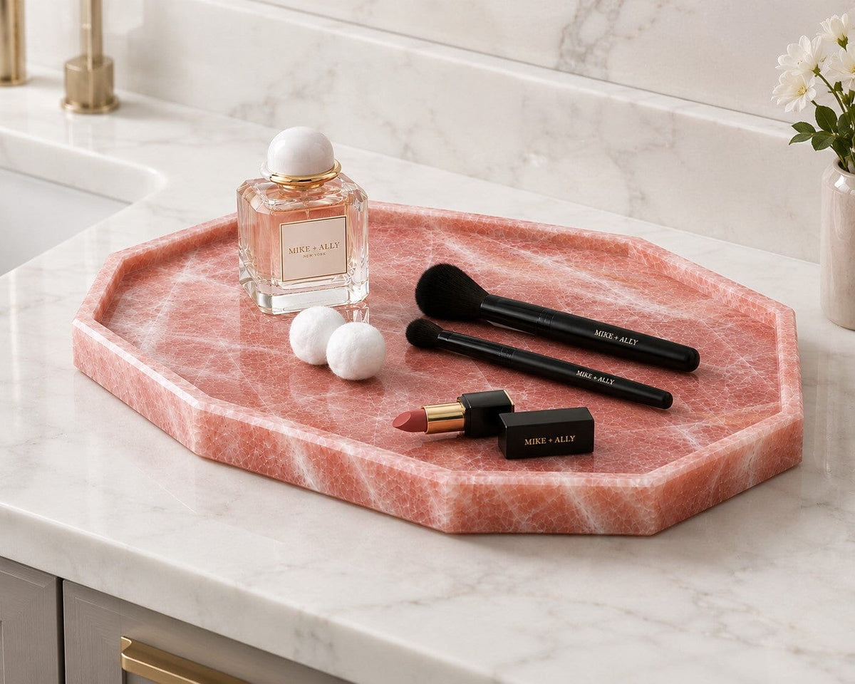 Rose Quartz Vanity Tray