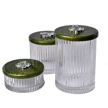 Amenities Glass Jars (Set of 3)