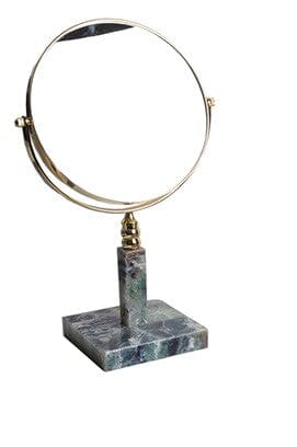 Gemstone Fluorite 3X Magnifying Gold mirror