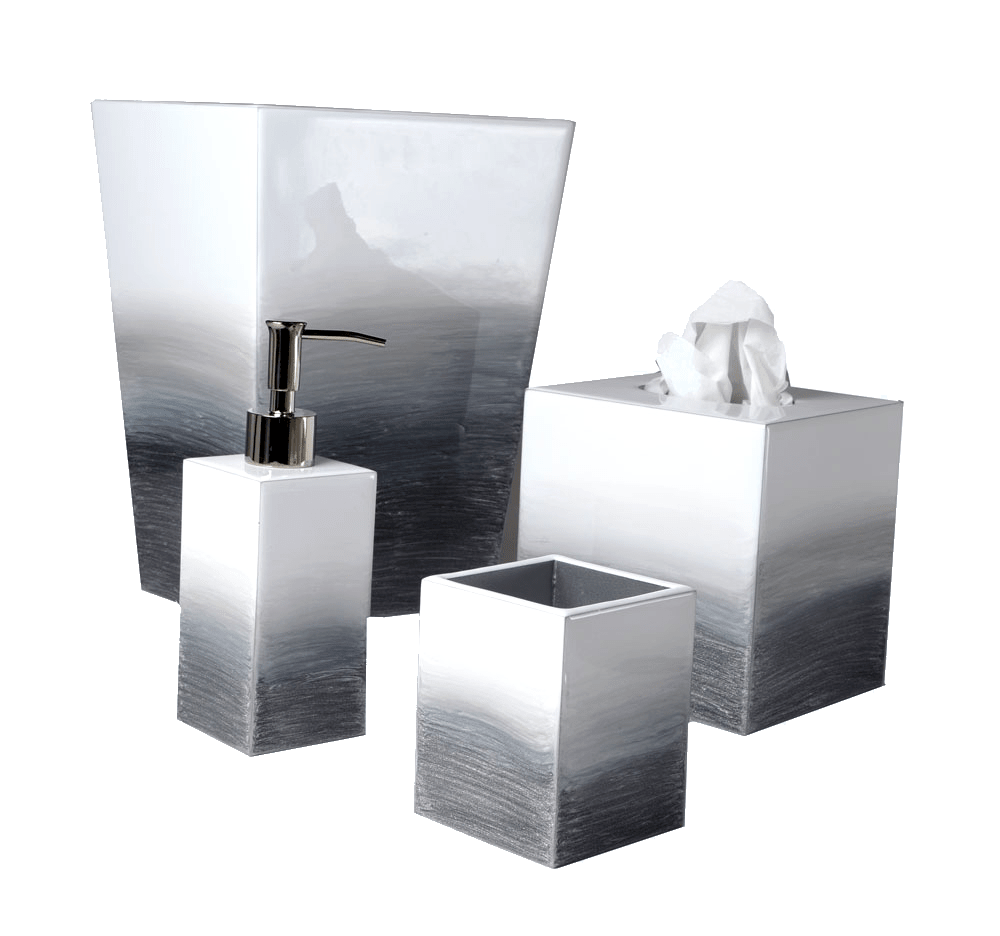 Gray ombre effect on bath set