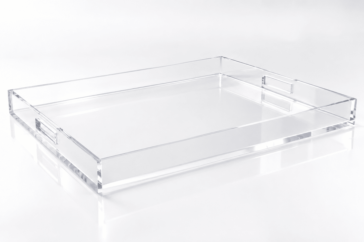 large oversized lucite tray
