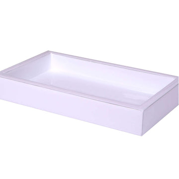 white tray - essentials Modern Bath Accessory