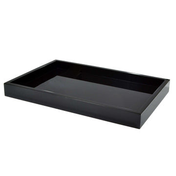 Modern lucite vanity tray - black ice