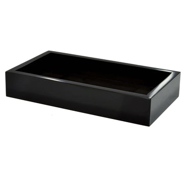 Modern lucite tray - black ice