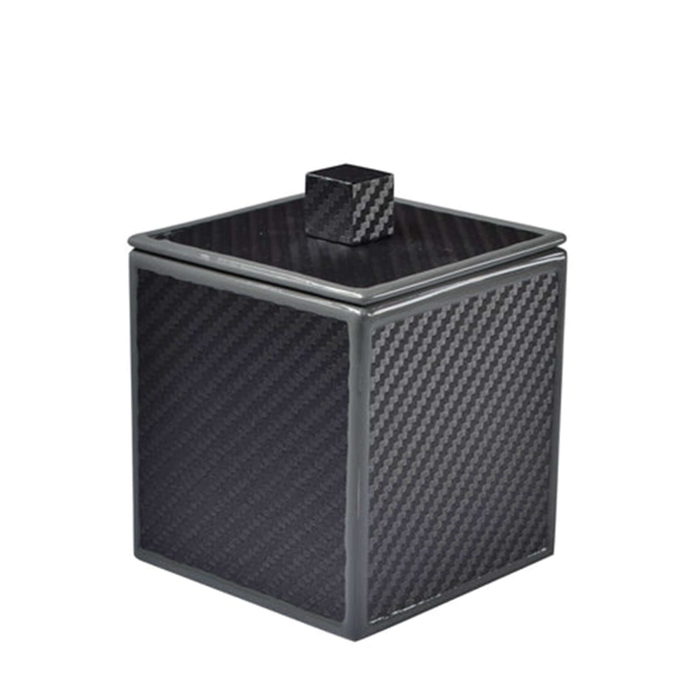  Mike + Ally Le Mans Graphite Tall Square Container - Bathroom decor