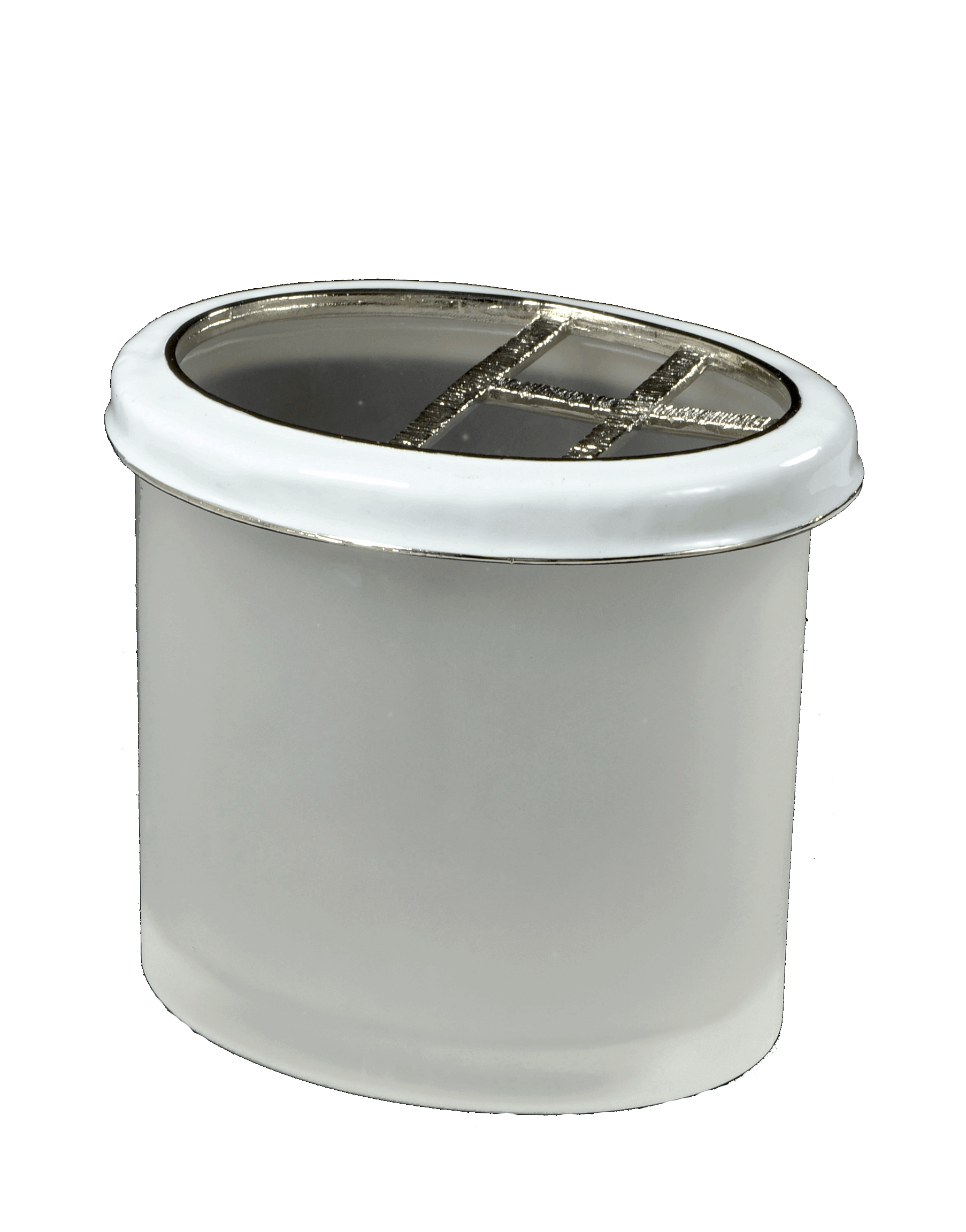 Mike + Ally Essentials Round Toothbrush Holder - black bathroom accessories