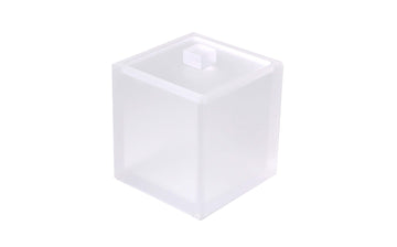 Mike + Ally Ice Frosted Snow Container - black bathroom accessories