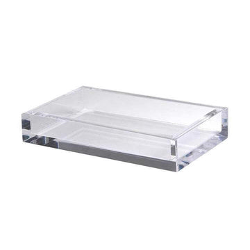 Mike + Ally Ice Clear Vanity tray - black bathroom accessories