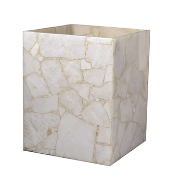 white wastebasket - quartz designer gemstone