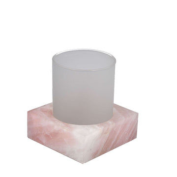 glass tumbler - rose quartz bath accessory