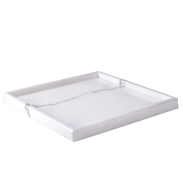 Statuario white marble large vanity tray from Italy