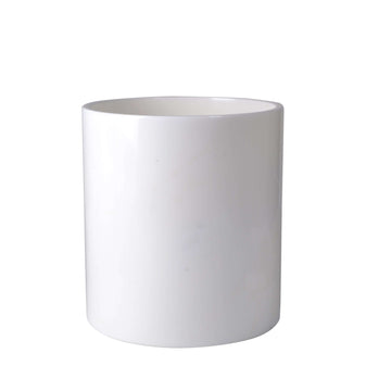 Statuario white marble round wastebasket from Italy