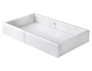 Statuario small white marble tray from Italy
