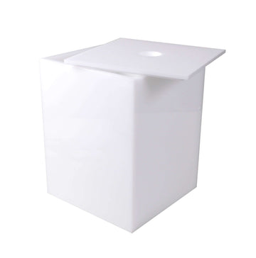  Mike + Ally CE WHITE SQUARE BASKET LID - black bathroom accessories